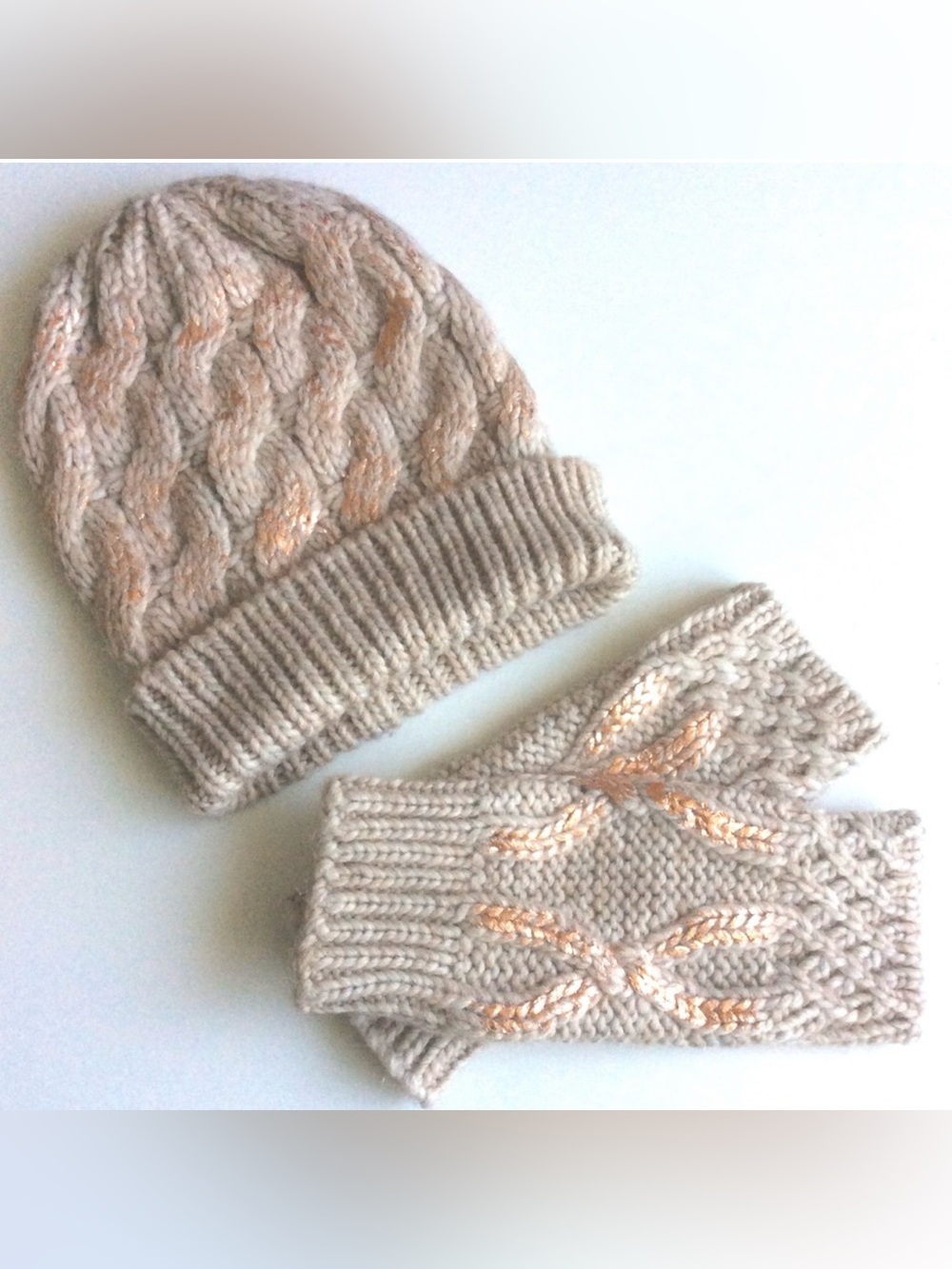 Bettina Beanie and Glove Set OS Made in Italy